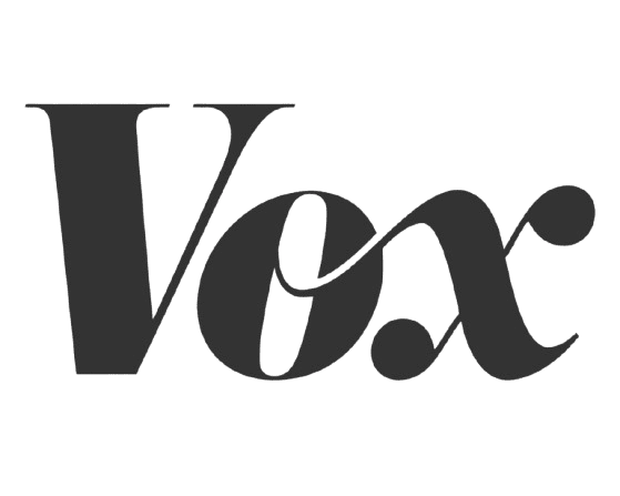 A green background with the word vox written in black.