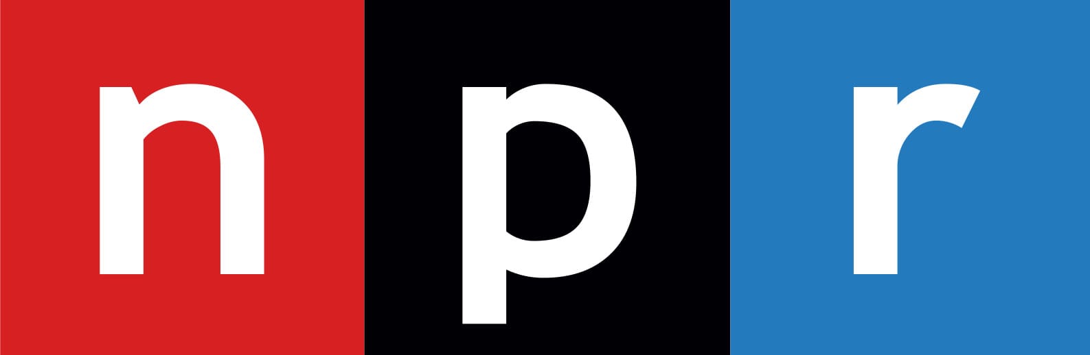 A white letter p on top of a black background.