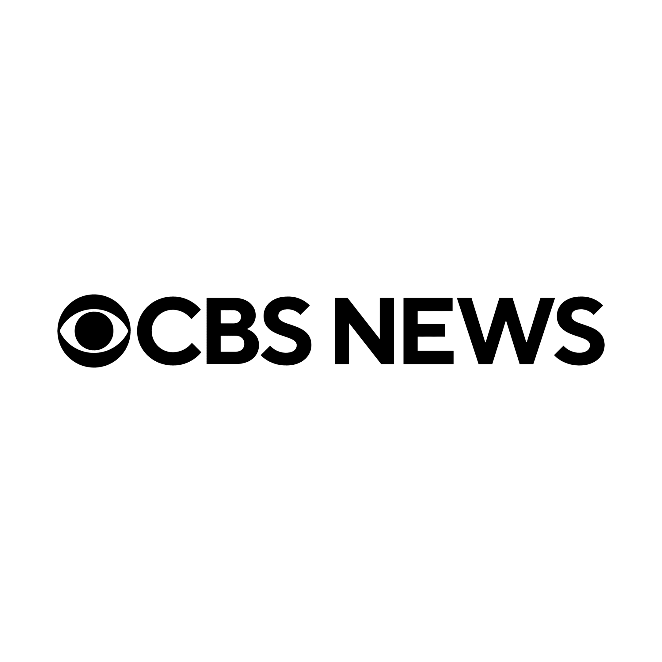 A green background with the words cbs news written in black.